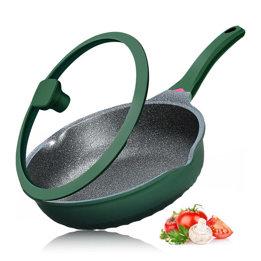 Vinchef Skillets Nonstick with Lids