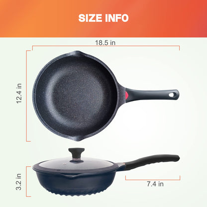 Vinchef Nonstick Skillet with Lid